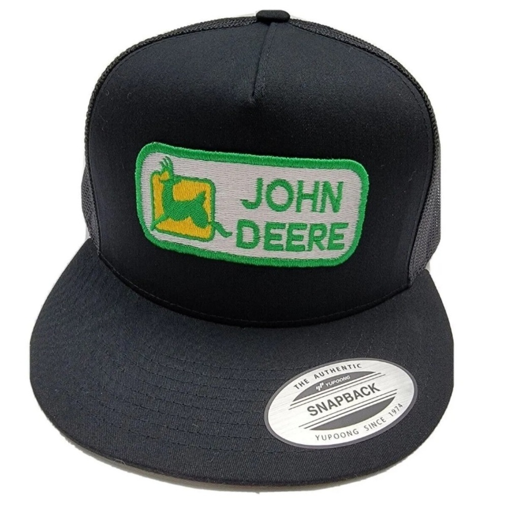 John Deere Richardson 112 Embroidered Patch Trucker Mesh Snapback Hat Cap